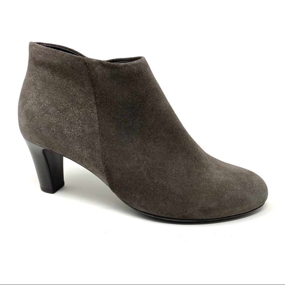 Gabor grey leather velour suede powder ankle boots